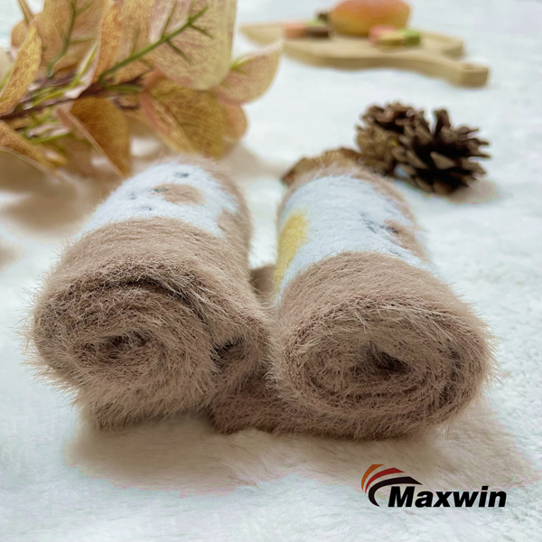 Flauscheg gemittlech Socken mat Alpaca Design Kanner Socken -4