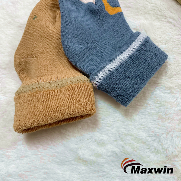 Chaussettes pour bébé en tissu éponge de qualité douce avec manchette et housse confortables, ensemble pour garçons -3