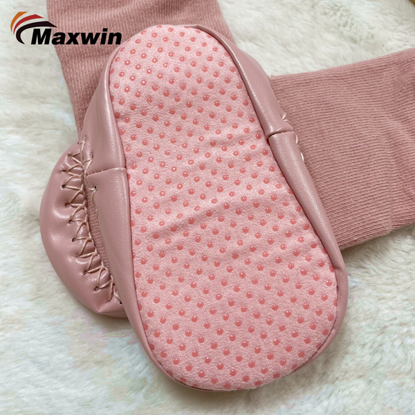 Kids Socks with Textile ABS Sole and Bow Girls Design -4
