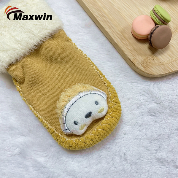 Kids Socks with Textile ABS Sole and Toy Head Unisex Design -3