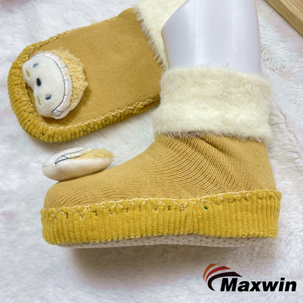Kids Socks with Textile ABS Sole and Toy Head Unisex Design -6