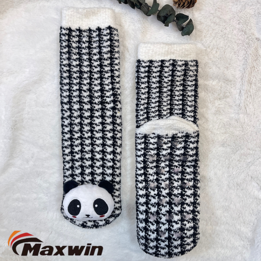 Wholesale Women’s cozy middle slipper socks with the panda pattern ...